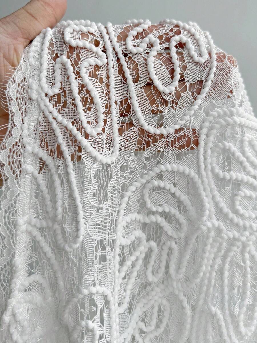 Plus Size Women's Contrast Lace Sleeveless Dress Pleated Hem Elegant Waist Casual Summer Evening Party Wear Clothing Vacation Style