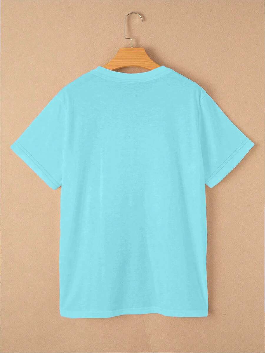 Plus Size Women's Brown Short Sleeve Round Neck T Shirt With Cute Sexy Printed Pattern Casual Fashion Comfortable Home Wear Summer Top