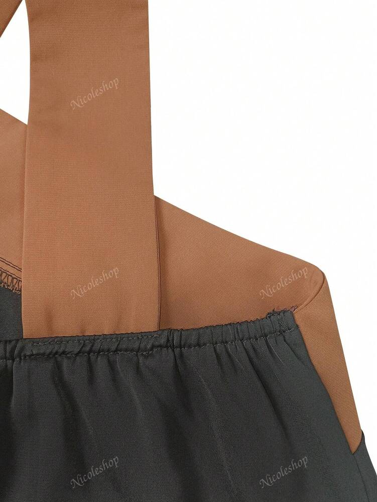 Plus Size Women's Color Block Maxi Dress Sleeveless V Neck Elegant Style Casual Daily Commute Beach Vacation Party Wear Clothing Outfit